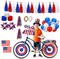 56 Pcs Patriotic Bike Decoration Kit 4th of July Red White Blue